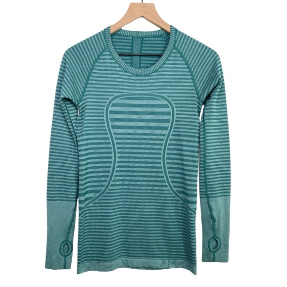 lululemon athletica Tops - Lululemon Swiftly Tech Long Sleeve Crew Heathered Forage Teal